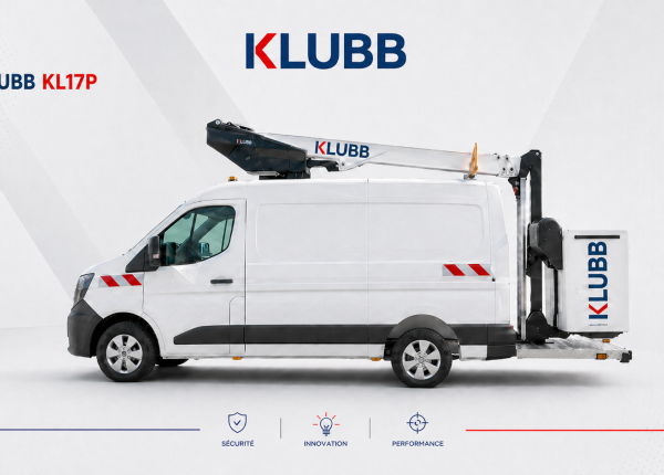 La plataforma KL17P sobre furgón de 3,5 t. Diseñada para trabajos urbanos exigentes