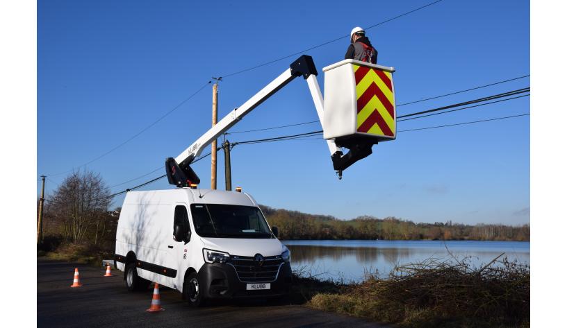12.70m insulated telescopic aerial platform on ford transit l2h2 e13