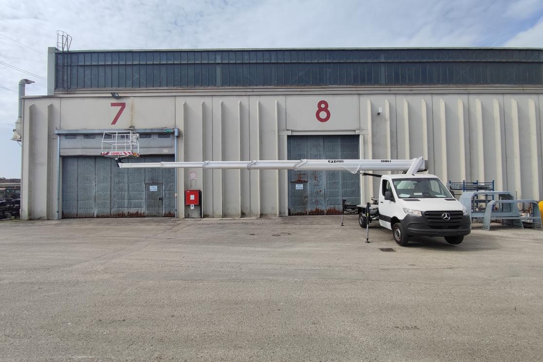28m telescopic aerial platform on 3.5t mercedes sprinter pt280